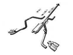 Solo Performance Mach 40 XV Dual Exhaust System with Black Tips; Side Exit (15-20 2.7L EcoBoost F-150)