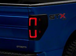 Axial LED Tail Lights with Halo; Black Housing; Smoked Lens (09-14 F-150 Styleside)