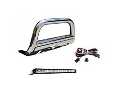 Vanguard Off-Road 3-Inch Bull Bar with 20-Inch LED Light Bar; Stainless Steel (04-22 F-150, Excluding Raptor)