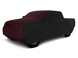 Coverking Stormproof Car Cover; Black/Wine (21-23 F-150 SuperCrew w/ 5-1/2-Foot Bed & Non-Towing Mirrors)