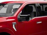Chrome Delete Mirror Covers with Turn Signal Openings; Gloss Black (21-26 F-150)