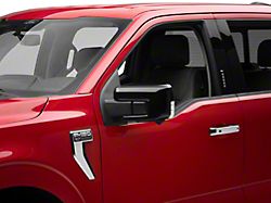 Chrome Delete Mirror Covers with Turn Signal Openings; Gloss Black (21-26 F-150)