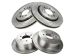 Plain Vented 6-Lug Rotors; Front and Rear (10-11 F-150)