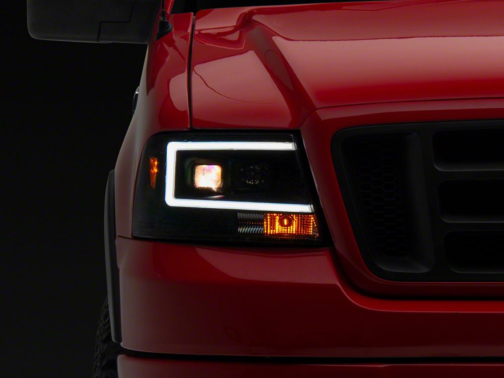 Raxiom Axial Series Projector Headlights; Black Housing; Clear Lens (04