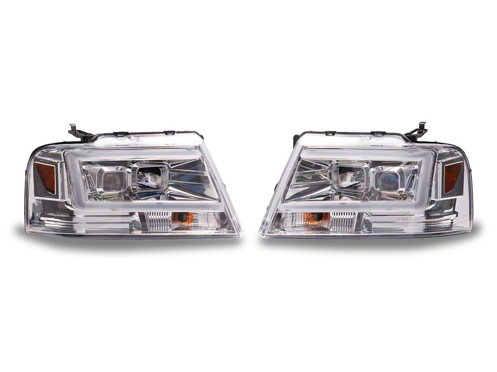Raxiom Axial Series Projector Headlights; Chrome Housing; Clear Lens