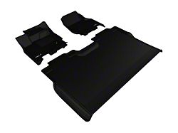 3D MAXpider Custom Fit All-Weather KAGU Series Front and Rear Floor Mats; Black (15-22 F-150 SuperCrew)