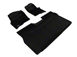 3D MAXpider Custom Fit All-Weather KAGU Series Front and Rear Floor Mats; Black (10-14 F-150 SuperCrew)
