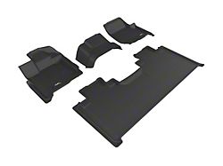 3D MAXpider Custom Fit All-Weather KAGU Series Front and Rear Floor Mats; Black (15-22 F-150 SuperCab)