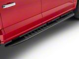 7.25-Inch Wide Flat Running Boards; Textured Black (15-26 F-150 SuperCrew)