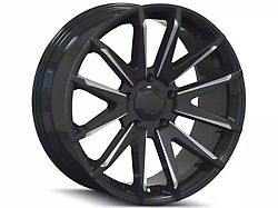 Mayhem Wheels Crossfire Gloss Black Milled 6-Lug Wheel; 22x11; 10mm Offset (04-08 F-150)