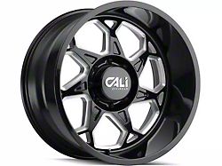 Cali Off-Road Sevenfold Gloss Black Milled 6-Lug Wheel; 22x10; 0mm Offset (21-22 F-150)