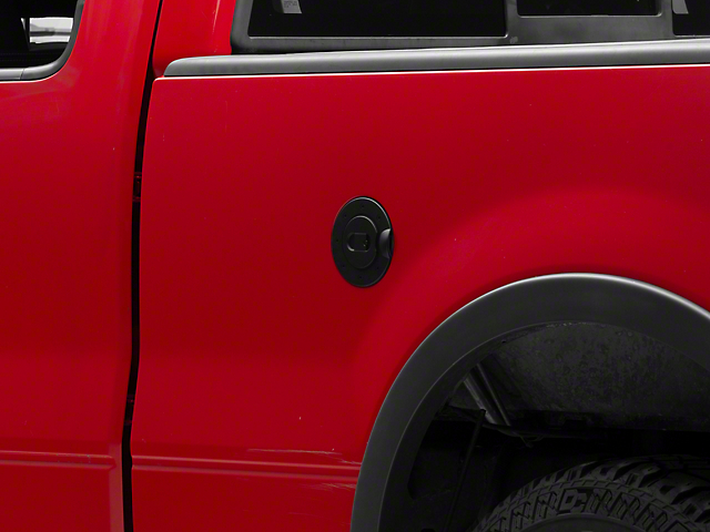 RedRock Fuel Door Cover; Matte Black (04-08 F-150 Styleside)