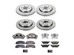 PowerStop OE Replacement 6-Lug Brake Rotor, Pad and Caliper Kit; Front and Rear (15-17 F-150 w/ Electric Parking Brake)