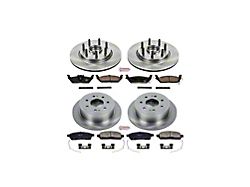 PowerStop OE Replacement 7-Lug Brake Rotor and Pad Kit; Front and Rear (04-08 2WD F-150 w/ 7-Lug)