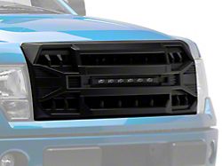 American Modified Armor Upper Replacement Grille with LED Off-Road Lights; Black (09-14 F-150, Excluding Raptor)