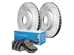 Remmen Brakes Bathurst Series Cross-Drilled and Slotted 6-Lug Brake Rotor and Ceramic Pad Kit; Rear (16-20 F-150 w/ Electric Parking Brake)