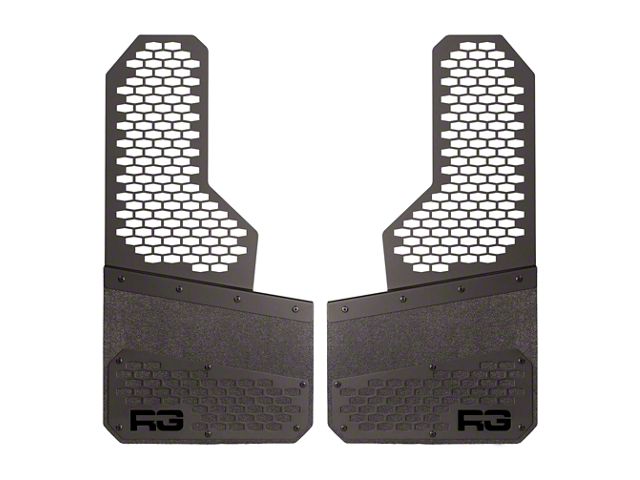 Rek Gen 8-Inch Rek Mesh Offset Mud Flaps; Front or Rear; Black (Universal; Some Adaptation May Be Required)