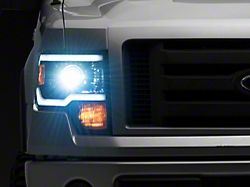 LMX Series LED Projector Headlights; Black Housing; Clear Lens (09-14 F-150 w/ Factory Halogen Headlights)