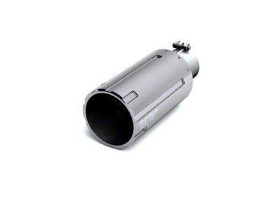 GEM Tubes Barrel Cut Exhaust Tip; 3.50-Inch; Chrome (Fits 3.50-Inch Tailpipe)