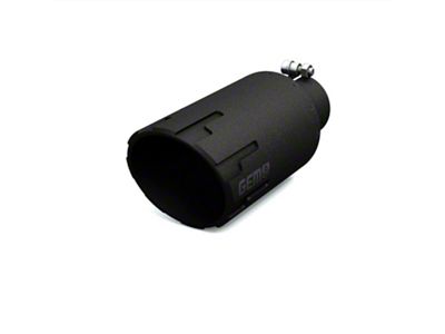 GEM Tubes Hammer Cut Exhaust Tip; 3.50-Inch; Black (Fits 3.50-Inch Tailpipe)