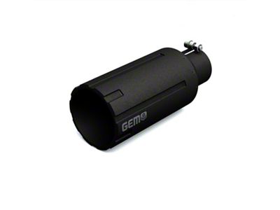 GEM Tubes Barrel Cut Exhaust Tip; 4-Inch; Black (Fits 4-Inch Tailpipe)