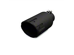 GEM Tubes 4-Inch Hammer Cut Exhaust Tip; Black (Fits 4-Inch Tailpipe)
