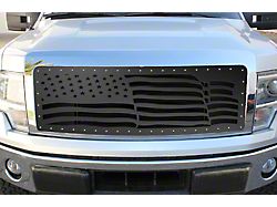 1-Piece Steel Upper Grille Insert; American Flag Wave (09-12 F-150 King Ranch, Lariat)