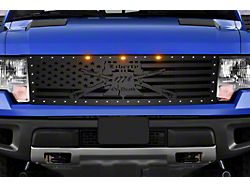 1-Piece Steel Upper Replacement Grille; Liberty Or Death (10-14 F-150 Raptor)