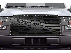 1-Piece Steel Upper Replacement Grille; Liberty Or Death (15-17 F-150, Excluding Raptor)
