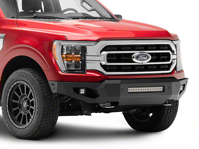 Rough Country High Clearance Front Bumper with LED Lights and Skid Plate (21-22 F-150, Excluding Raptor)