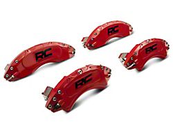 Rough Country Red Brake Caliper Covers; Front and Rear (15-20 F-150 w/ Electric Parking Brake)