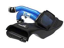 AFE Momentum XP Cold Air Intake with Pro 5R Oiled Filter; Blue (21-23 3.5L PowerBoost F-150)