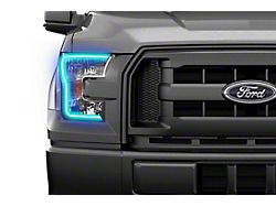 Prism Fitted Halos; RGB (15-17 F-150 w/ Factory Halogen Headlights)