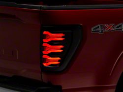 LUXX-Series LED Tail Lights; Black Red Housing; Smoked Lens (21-23 F-150 w/ Factory Halogen Non-BLIS Tail Lights)