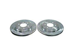PowerStop Evolution Cross-Drilled and Slotted 6-Lug Rotors; Rear Pair (21-26 F-150 w/ Factory Max Tow/Haul Package 350mm Rear Rotors)