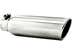 MBRP Angled Cut Rolled End Exhaust Tip; 3.50-Inch; Polished (Fits 2.25-Inch Tailpipe)