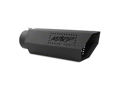 MBRP Angled Cut Hexagon Exhaust Tip; 5-Inch; Black (Fits 4-Inch Tailpipe)