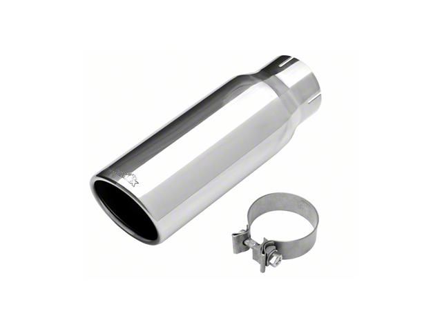 Dynomax Single Wall Exhaust Tip; 4-Inch; Polished (Fits 3-Inch Tailpipe)