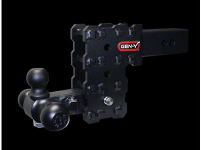 Gen-Y Hitch PHANTOM-X 16K Adjustable 2.50-Inch Receiver Hitch Tri-Ball Mount; 5-Inch Drop (Universal; Some Adaptation May Be Required)