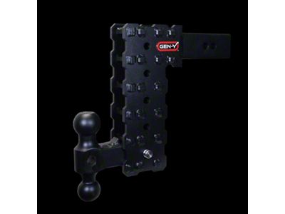Gen-Y Hitch PHANTOM-X 16K Adjustable 2.50-Inch Receiver Hitch Dual-Ball Mount; 10-Inch Drop (Universal; Some Adaptation May Be Required)