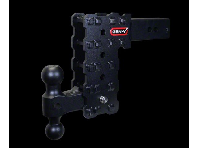 Gen-Y Hitch PHANTOM-X 16K Adjustable 2.50-Inch Receiver Hitch Dual-Ball Mount; 7.50-Inch Drop (Universal; Some Adaptation May Be Required)
