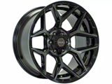 4Play 4P06 Gloss Black with Brushed Face 6-Lug Wheel; 22x10; -18mm Offset (15-20 F-150)