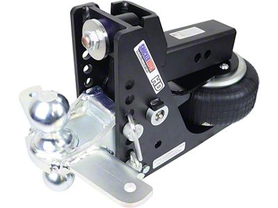 Shocker Hitch Max Black HD 20K Air Hitch and Combo Ball Mount for 2.50-Inch Receiver Hitch (Universal; Some Adaptation May Be Required)