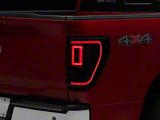 Full LED Tail Lights with Sequential Turn Signal; Black Housing; Smoked Lens (21-23 F-150 w/ Factory Halogen BLIS Tail Lights)
