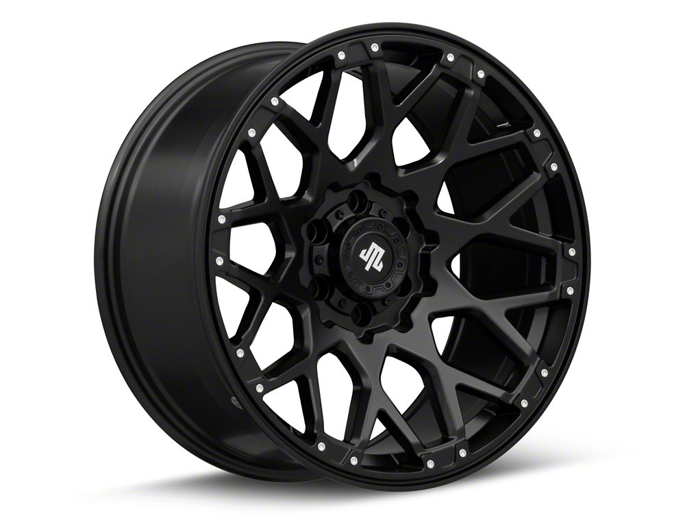 Mammoth Vex Satin Black Machined 6-Lug Wheel; 20x9; -6mm Offset 