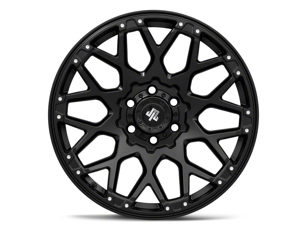 Mammoth Vex Satin Black Machined 6-Lug Wheel; 20x9; -6mm Offset (15-20 ...