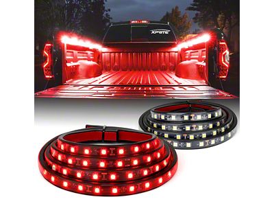 Spire 2 Series LED Truck Bed Light Strips; Red (Universal; Some Adaptation May Be Required)