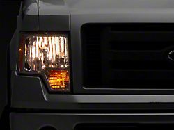 OE Style Headlights with Amber Corners; Chrome Housing; Clear Lens (09-14 F-150 w/ Factory Halogen Headlights)