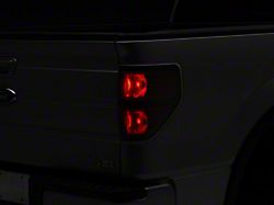 OE Style Tail Lights; Black Housing; Red Lens (09-14 F-150 Styleside)