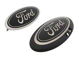 Ford Performance Grille and Tailgate Emblems; Black (21-26 F-150 w/ Forward Facing Camera, Excluding Raptor)